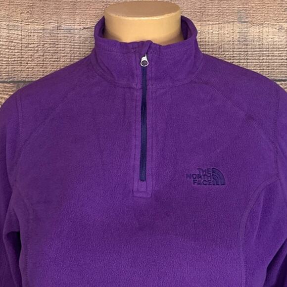 North Face TKA 100 Microvelour Glacier Fleece Pullover Top Purple Size Small - Picture 4 of 9